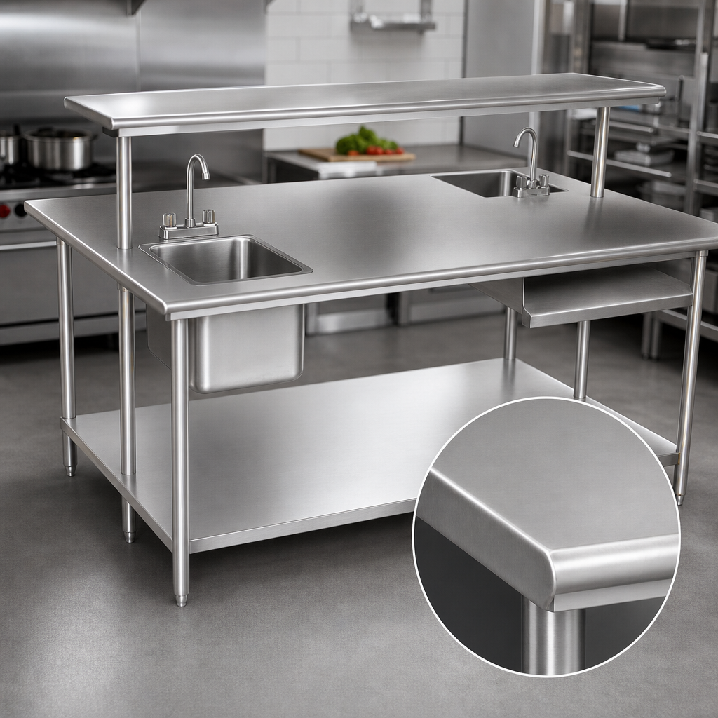 14-Gauge 304 Stainless Steel Top