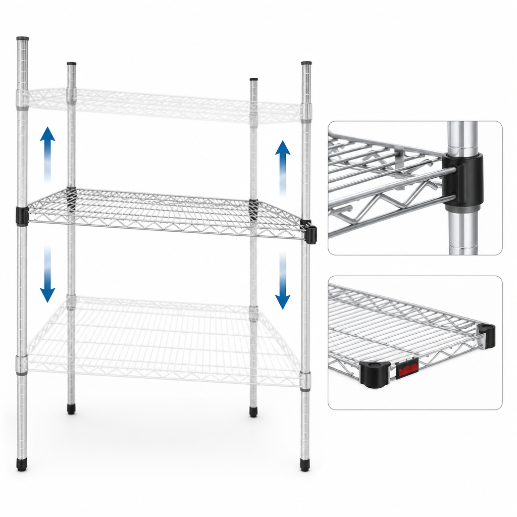 Quad-Adjust Shelf