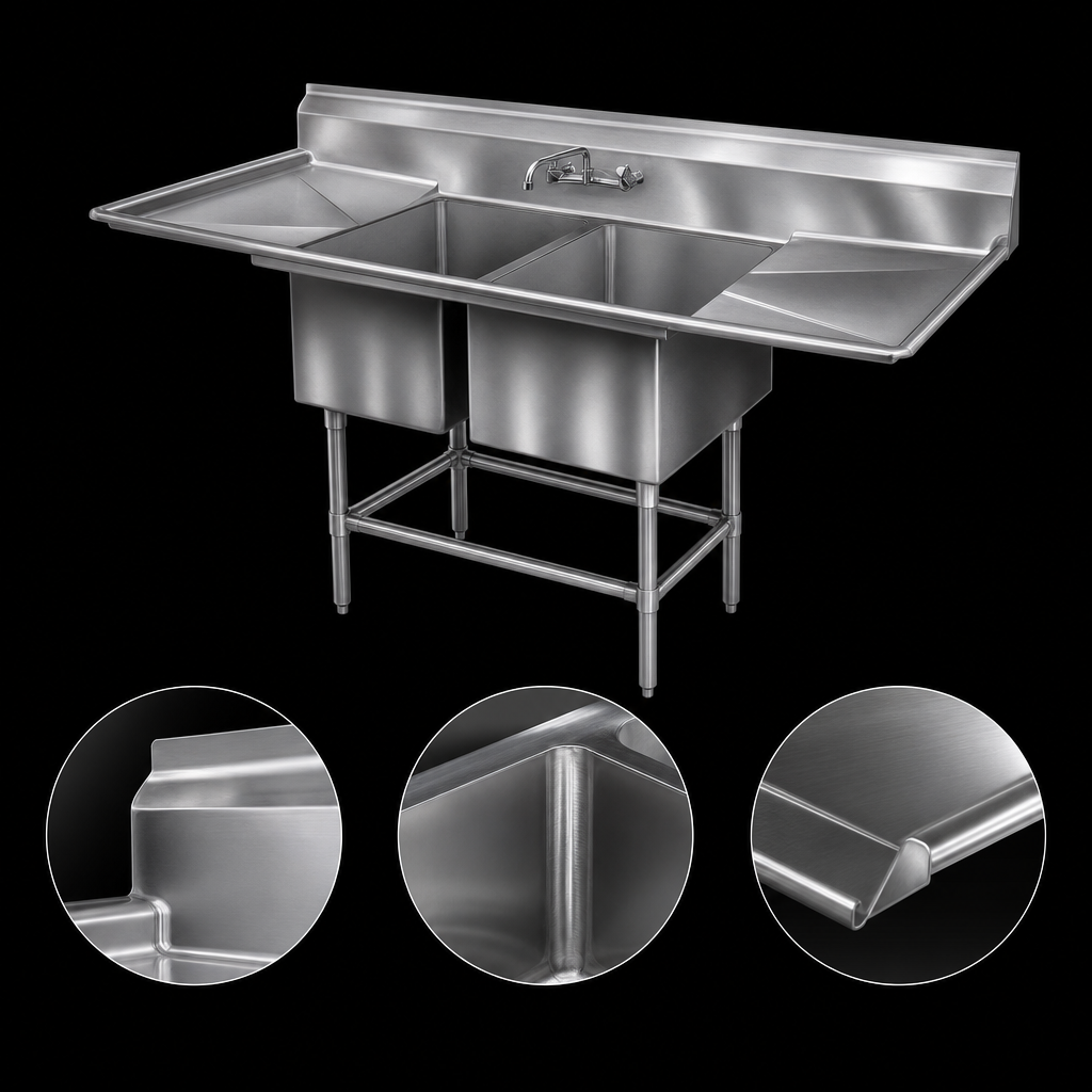 14-Gauge 300 Series Stainless Steel Construction