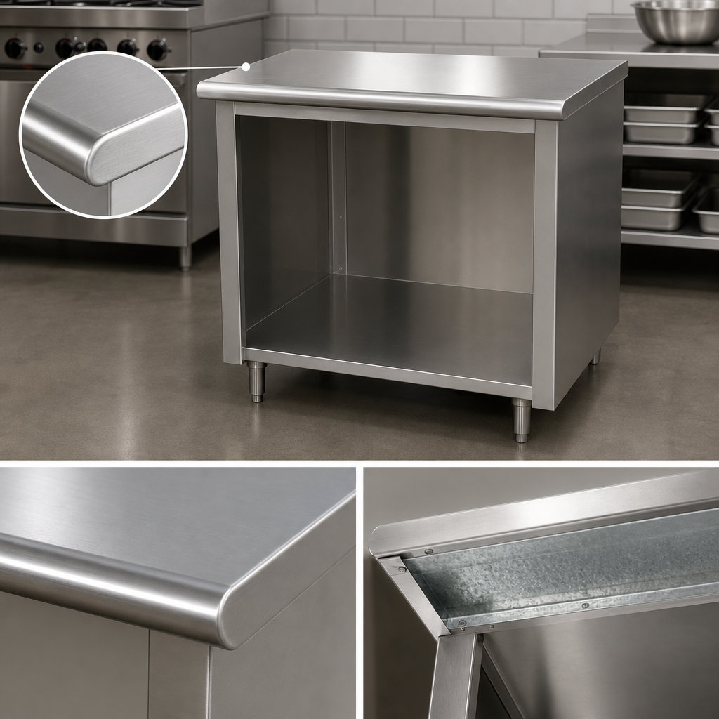 16-Gauge 304 Stainless Steel Top