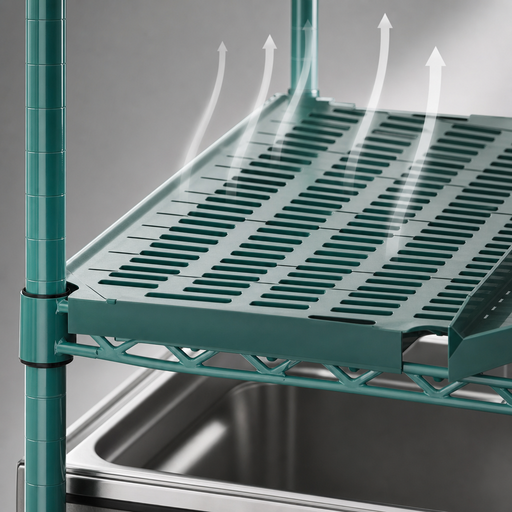 Louvered Shelf Surface