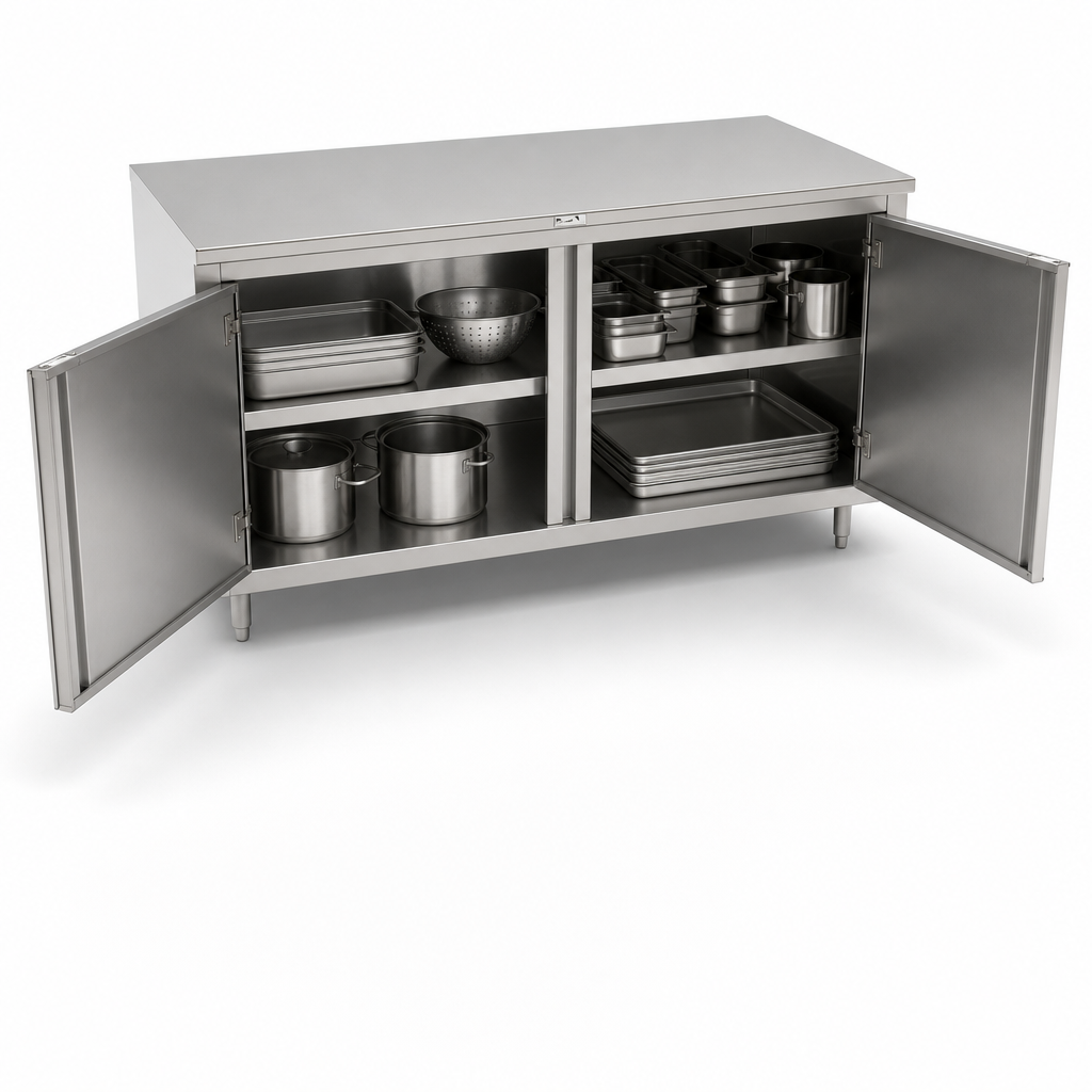 Cabinet Base with Two Sets of Hinged Doors