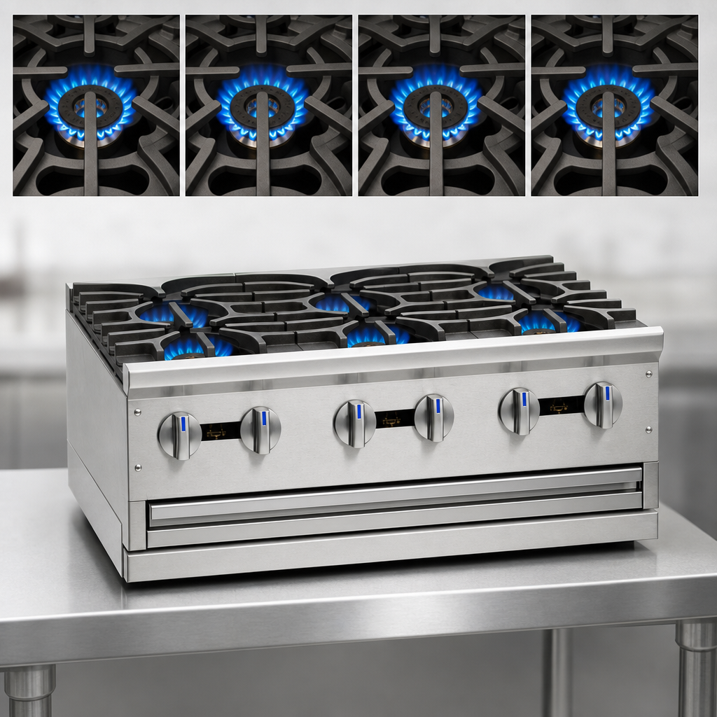 Four Open Burners