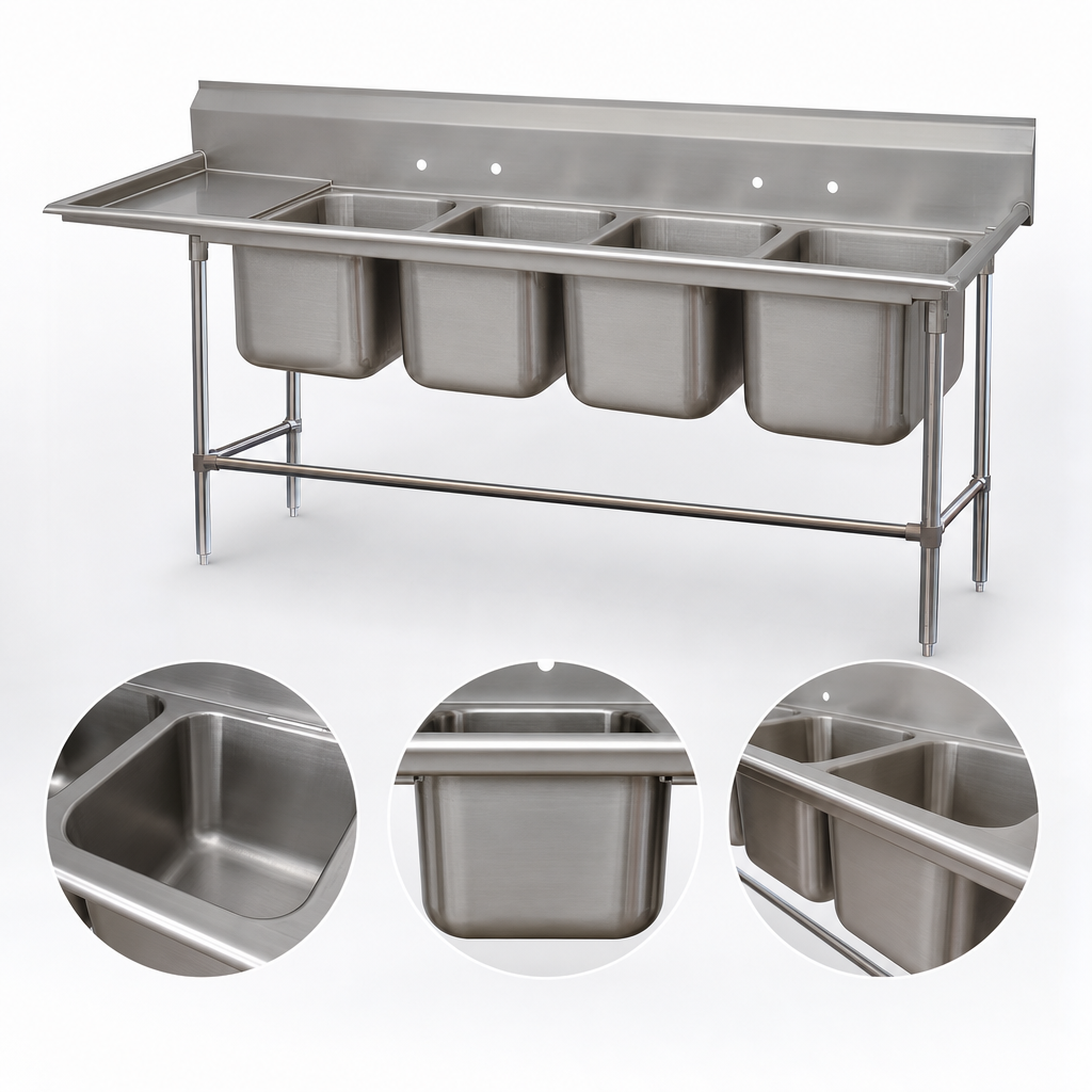 Four Deep-Drawn Compartments