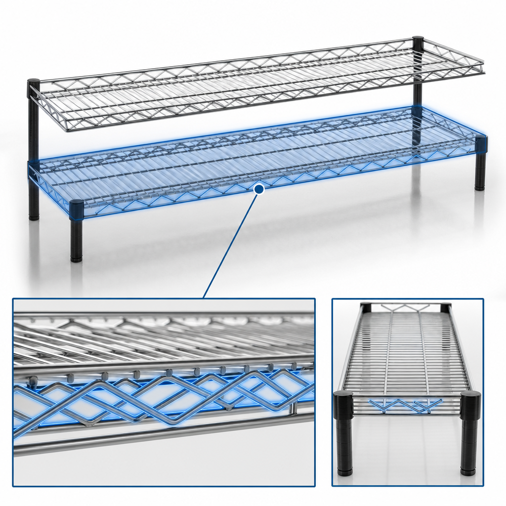 Patented QuadTruss Bottom Shelf