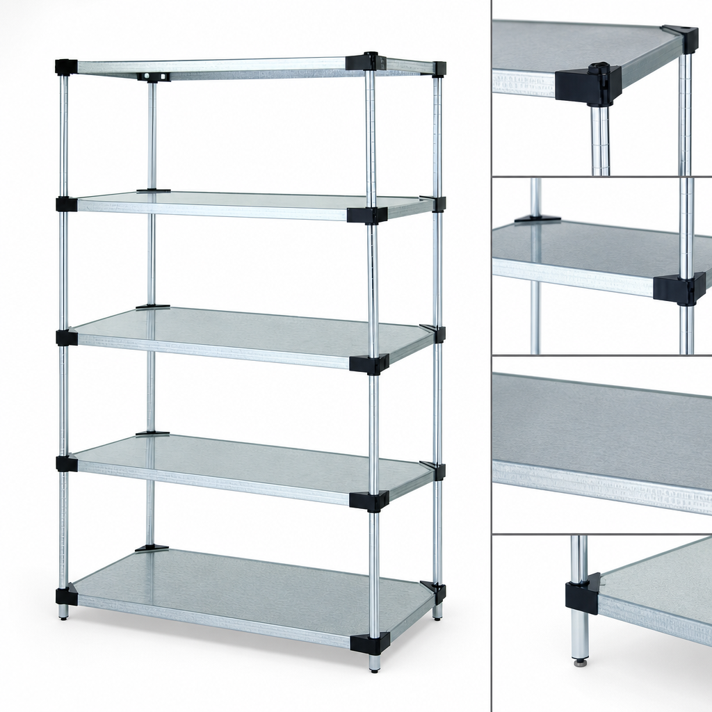 Five Solid Shelves