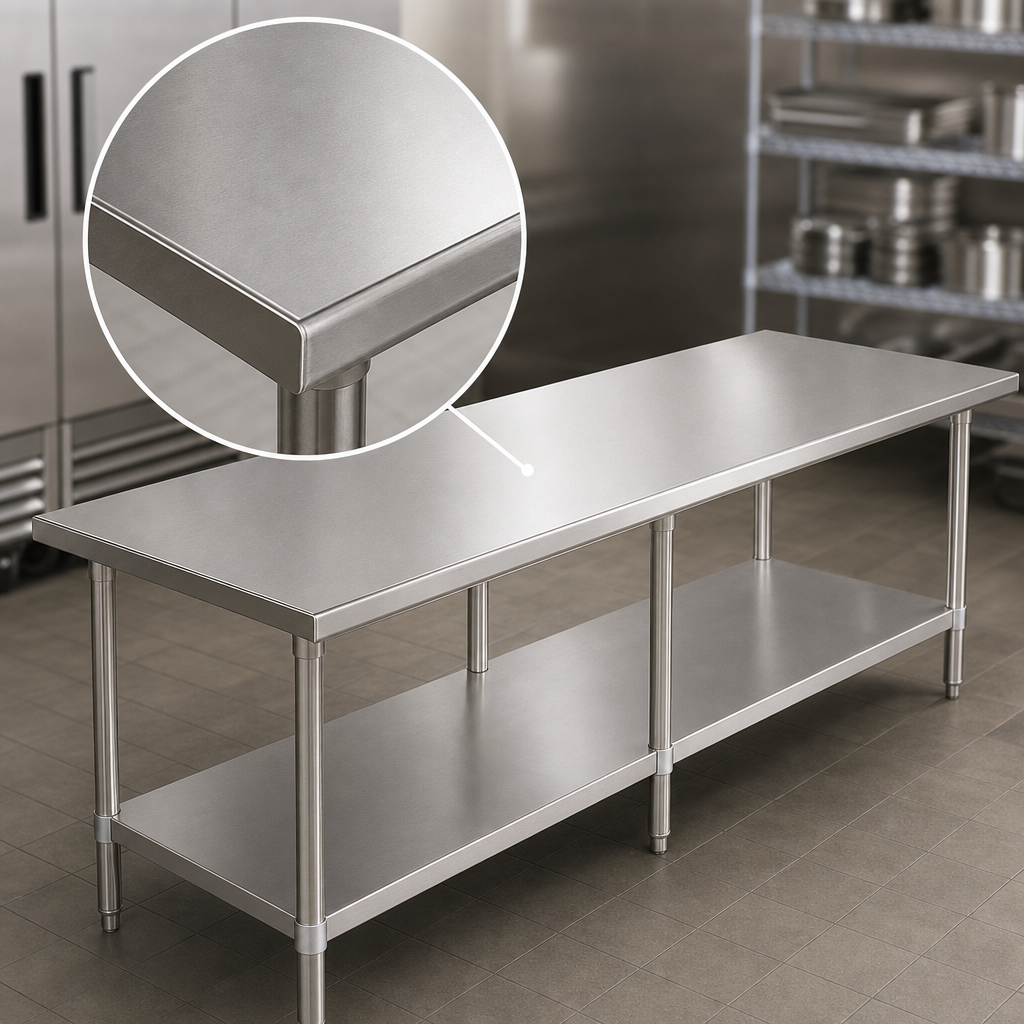 14-Gauge, 300 Series Stainless Steel Top