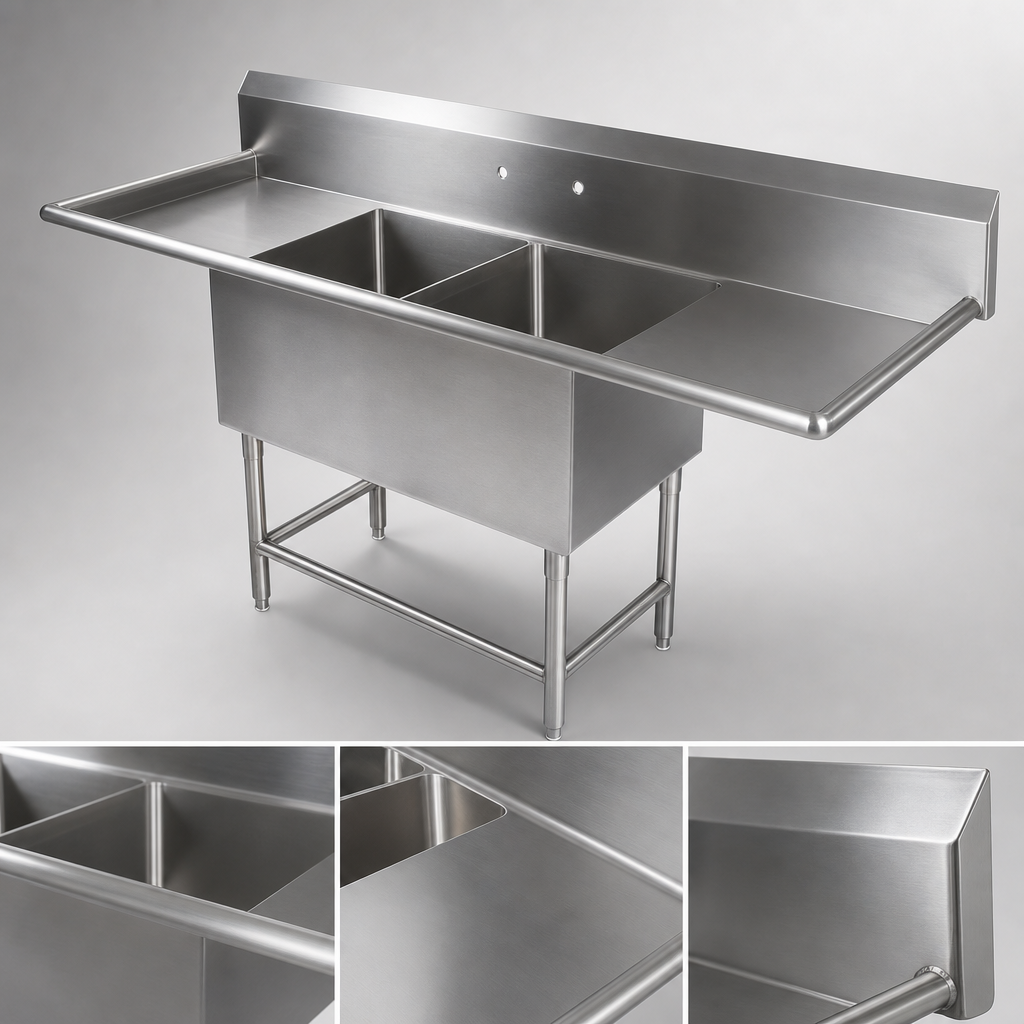 14-Gauge Type 300 Stainless Steel Construction