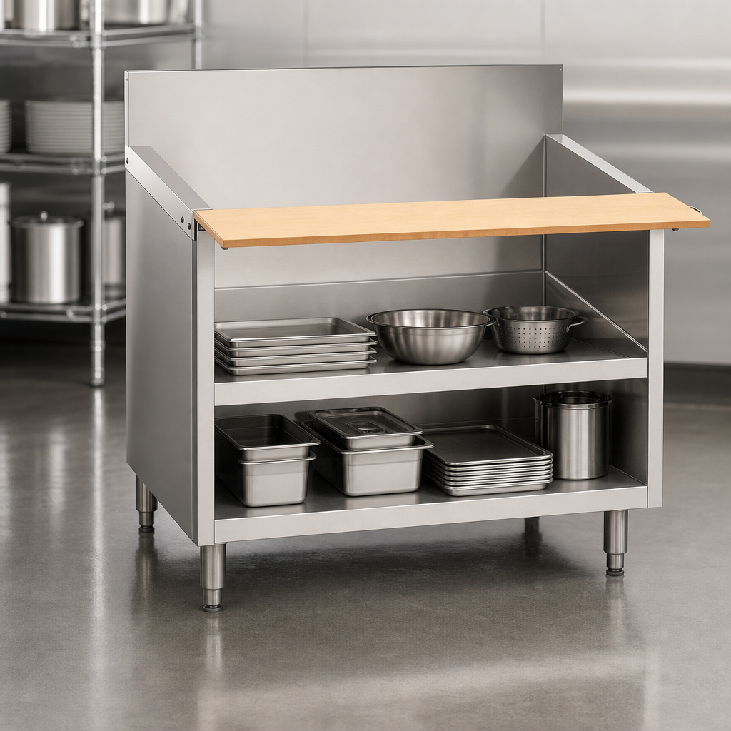 Open Cabinet Base with Undershelf
