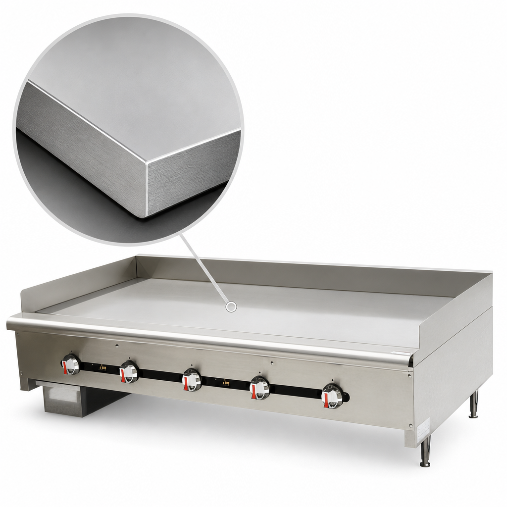 1-Inch Thick Polished Steel Plate