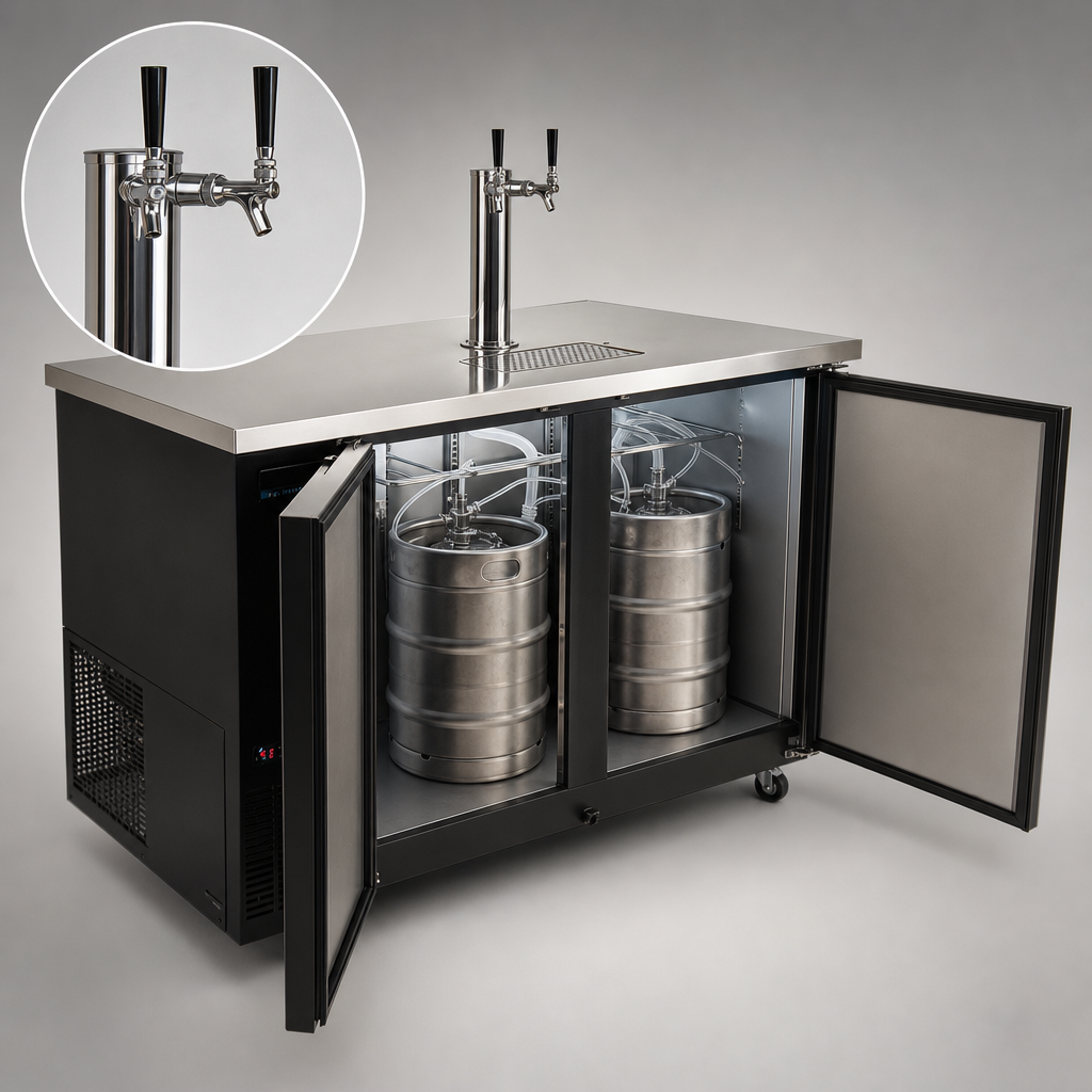 Single Tower With Two Double-Head Taps