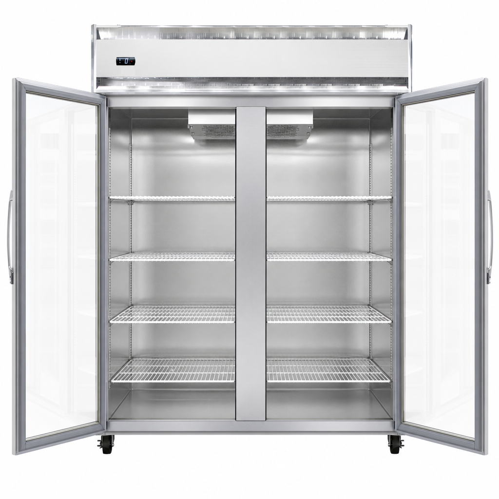 Full-Height Hinged Glass Doors