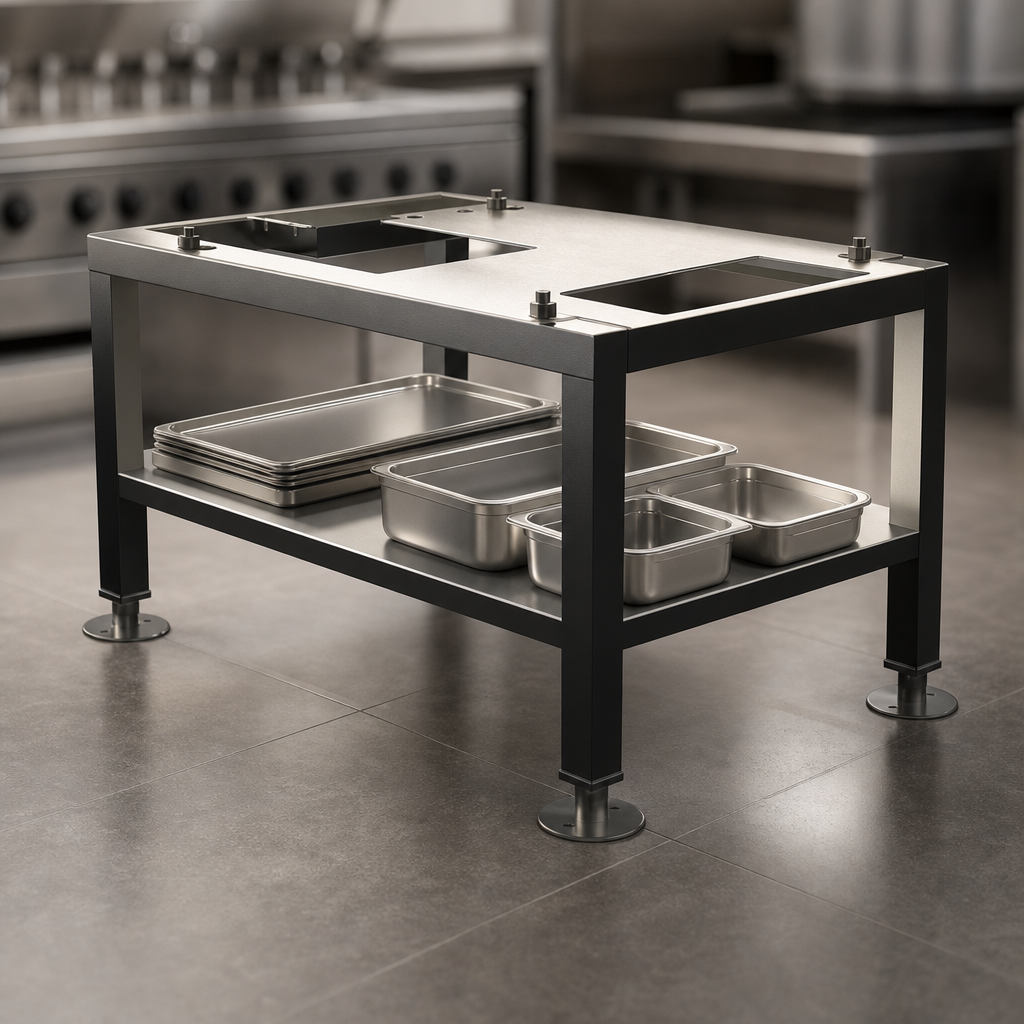 Open Base with Lower Shelf