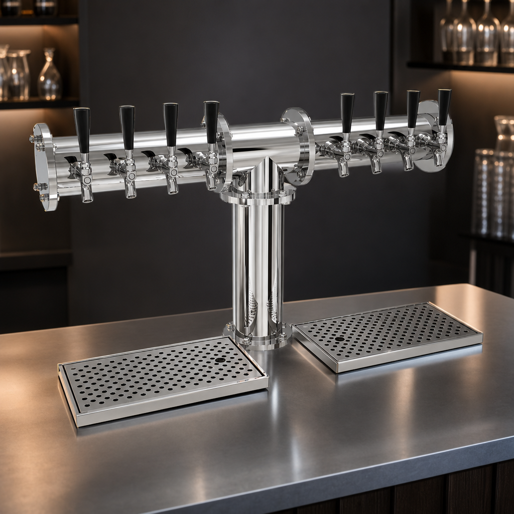 8-Faucet Pipe Tee Configuration