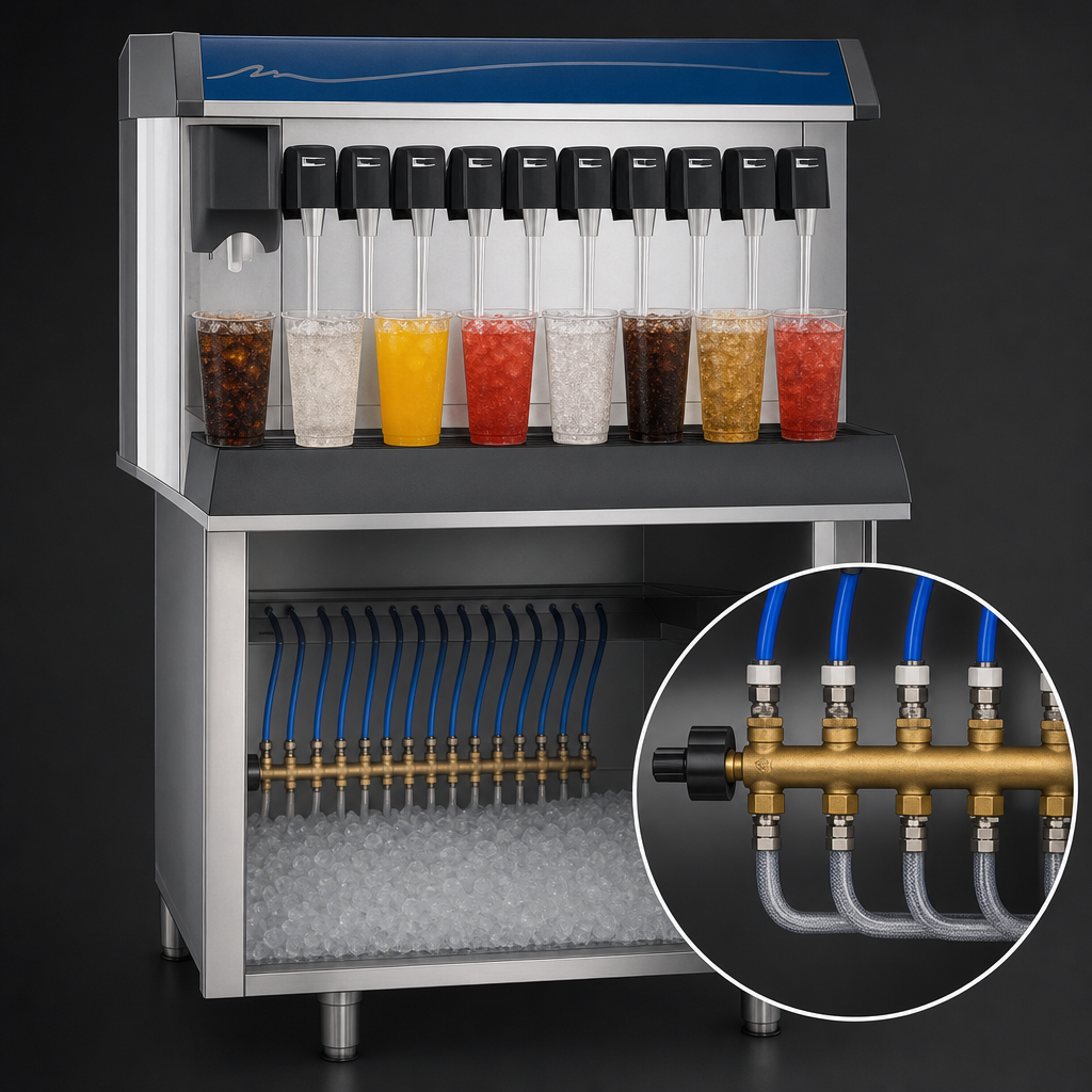 8-Valve Drink Rail with QuickCarb™ Manifold