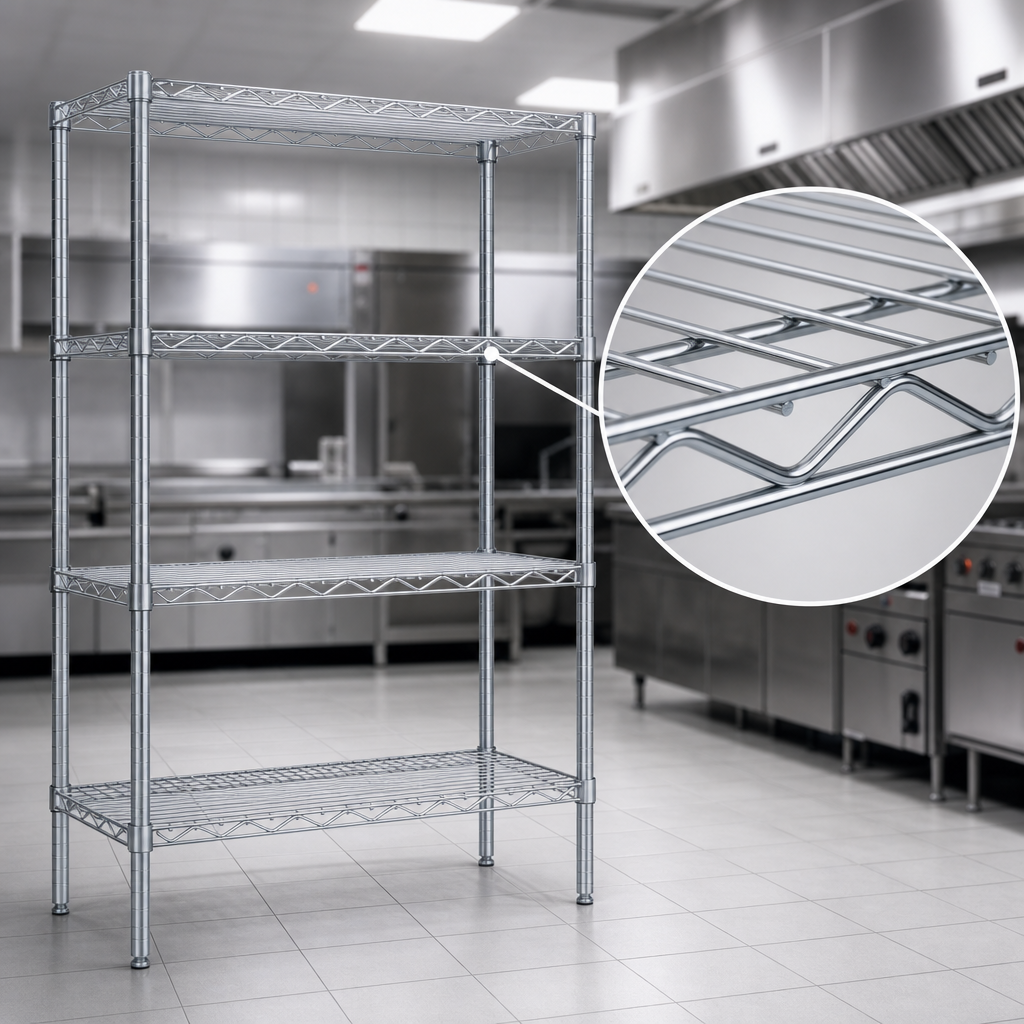 Patented QuadTruss Wire Shelves