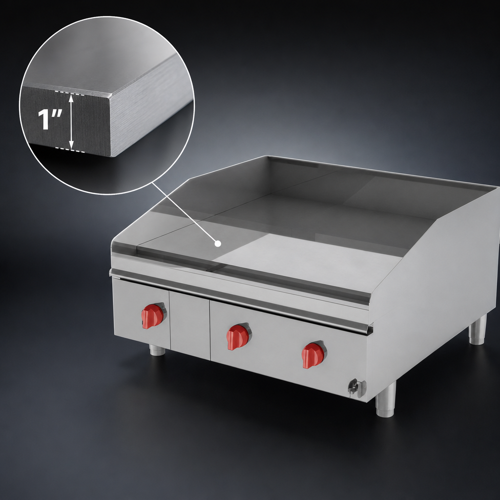 1-Inch Chrome Griddle Plate
