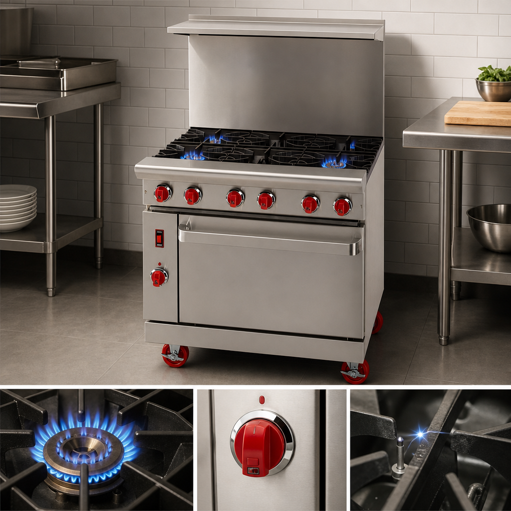 Open Burners With Electronic Ignition