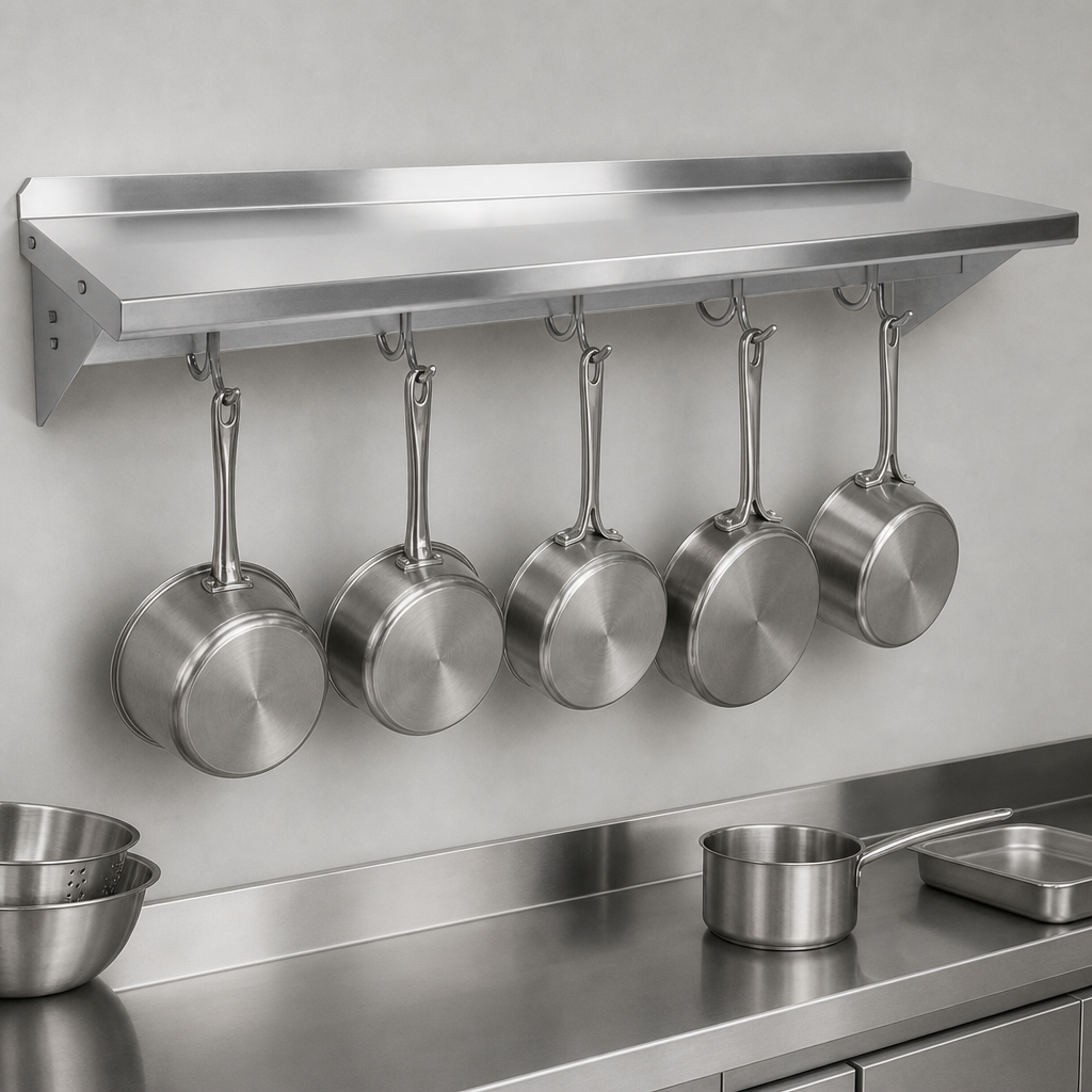 Wall-Mount Pot Rack Shelf