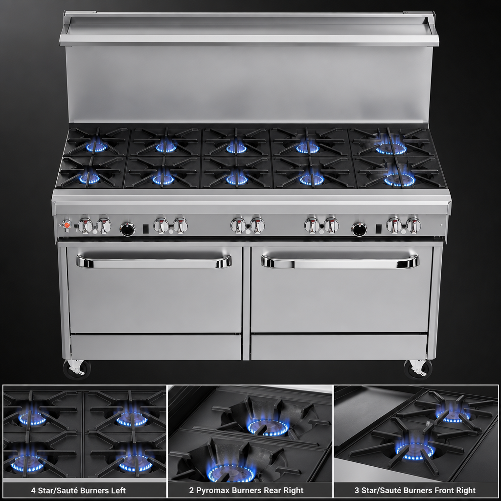 Nine Open Burner Top