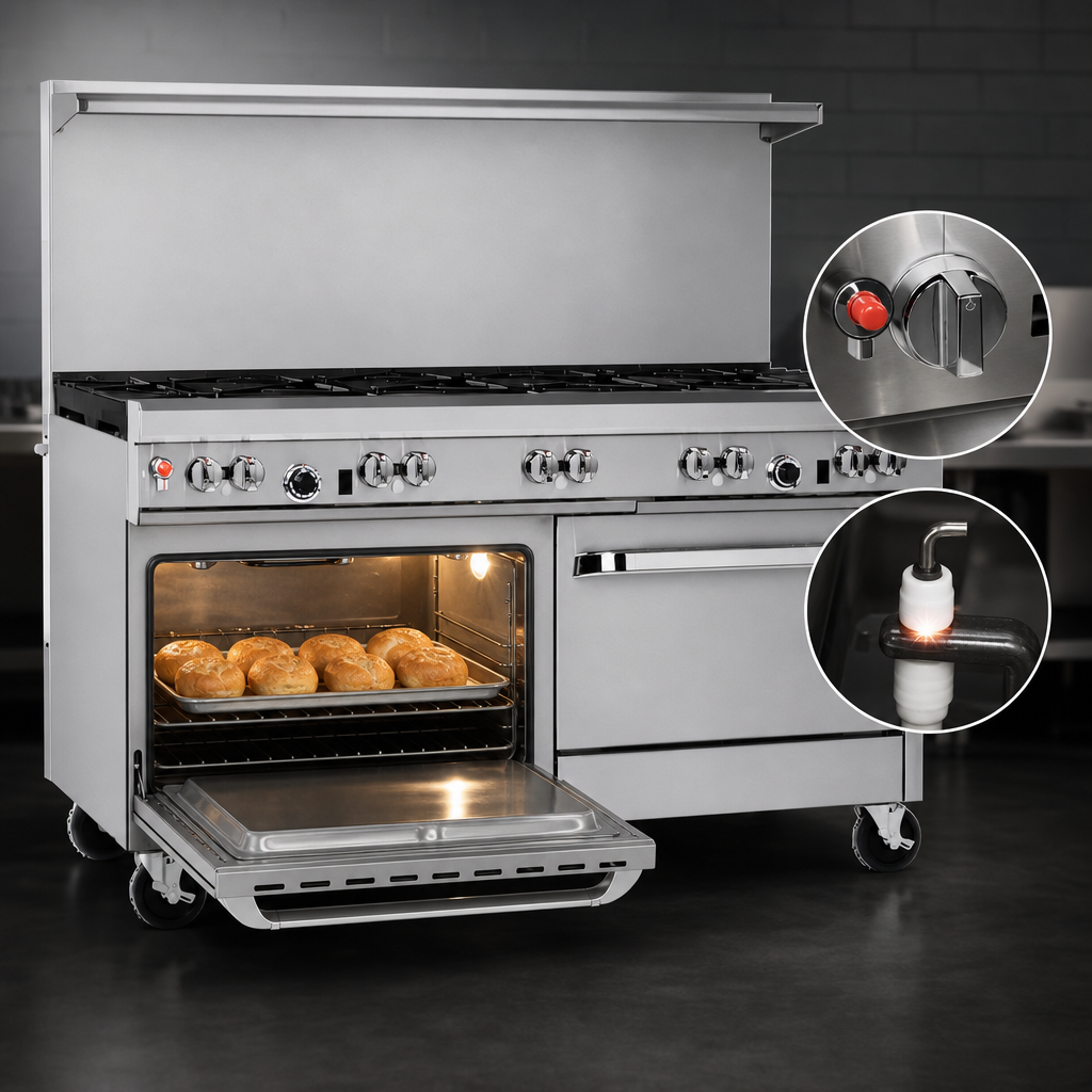 Standard Oven With Battery Spark Ignition