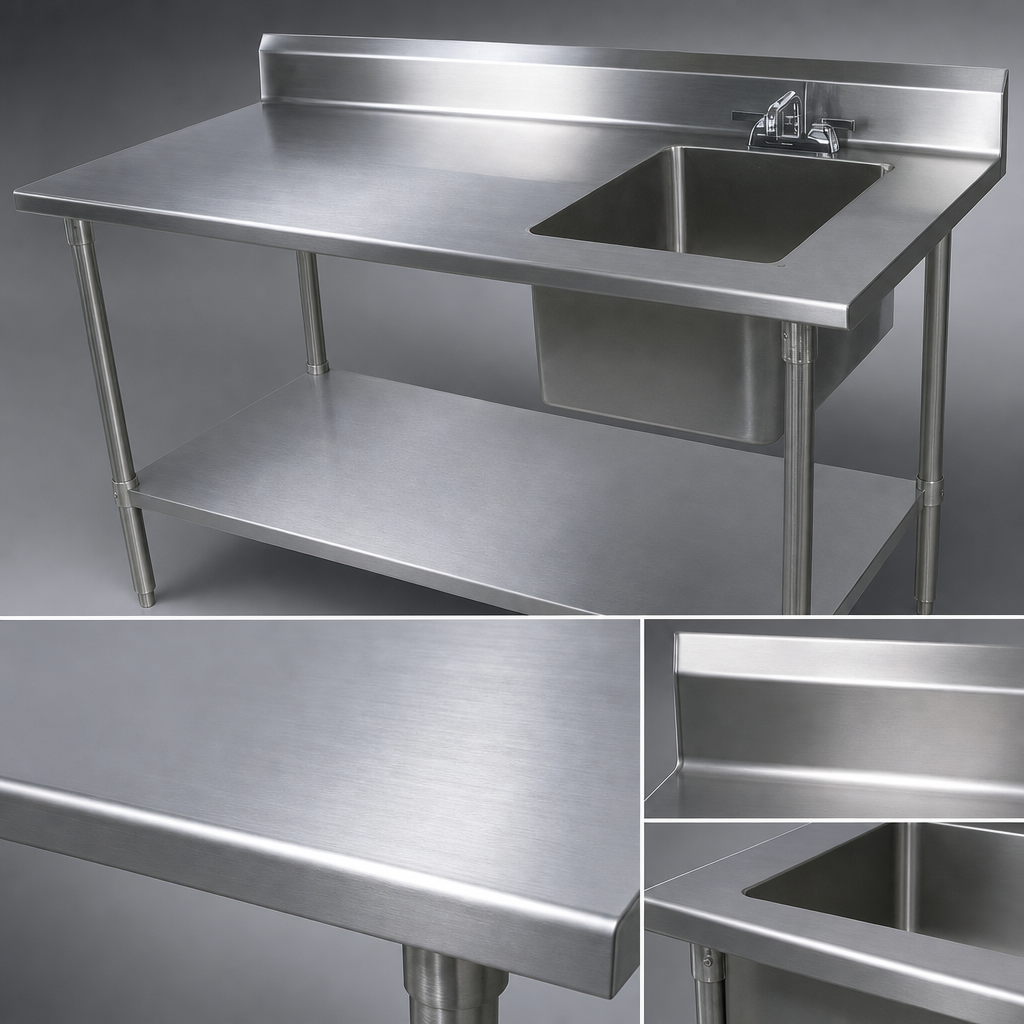 16-Gauge Stainless Steel Top