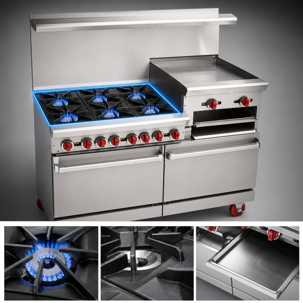 Six Open Burners
