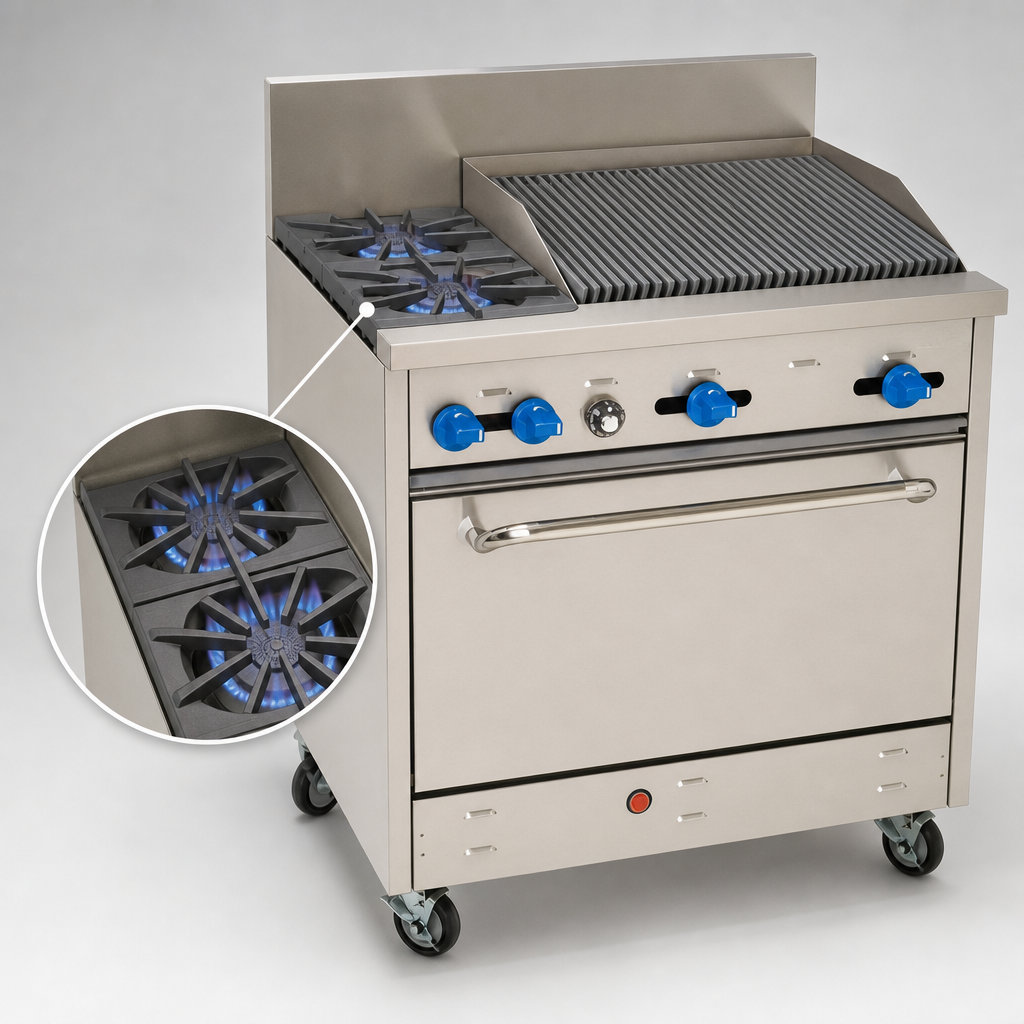 Two Open Burners