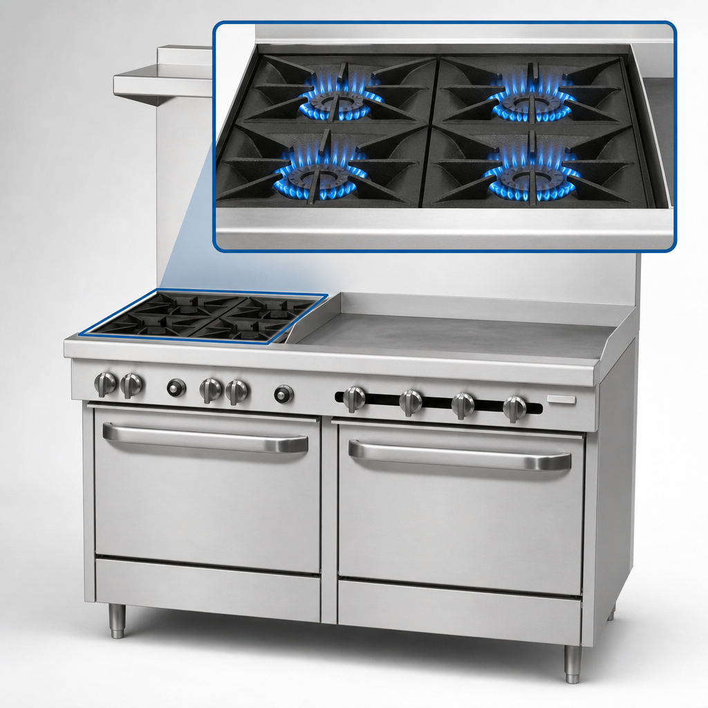 Four Open Burners