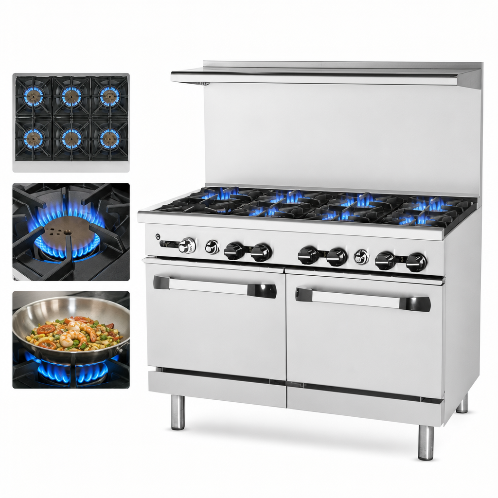 Six 32,000 BTU Open Burners