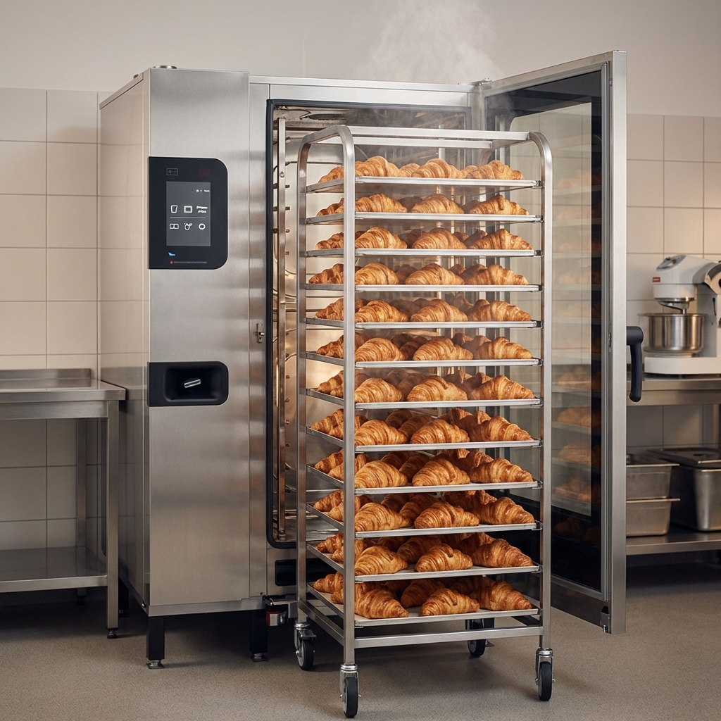 Achieve perfectly consistent rise and a beautiful golden sheen for all your baked goods, even from frozen, with the Convotherm combi oven's advanced BakePro feature.