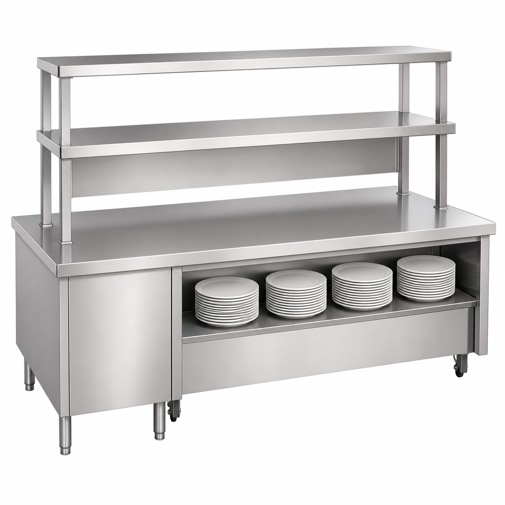 Plate Storage Cabinet Included
