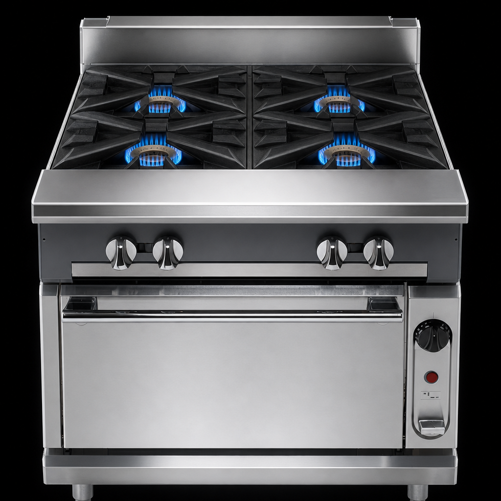 Four High-Output Open Burners