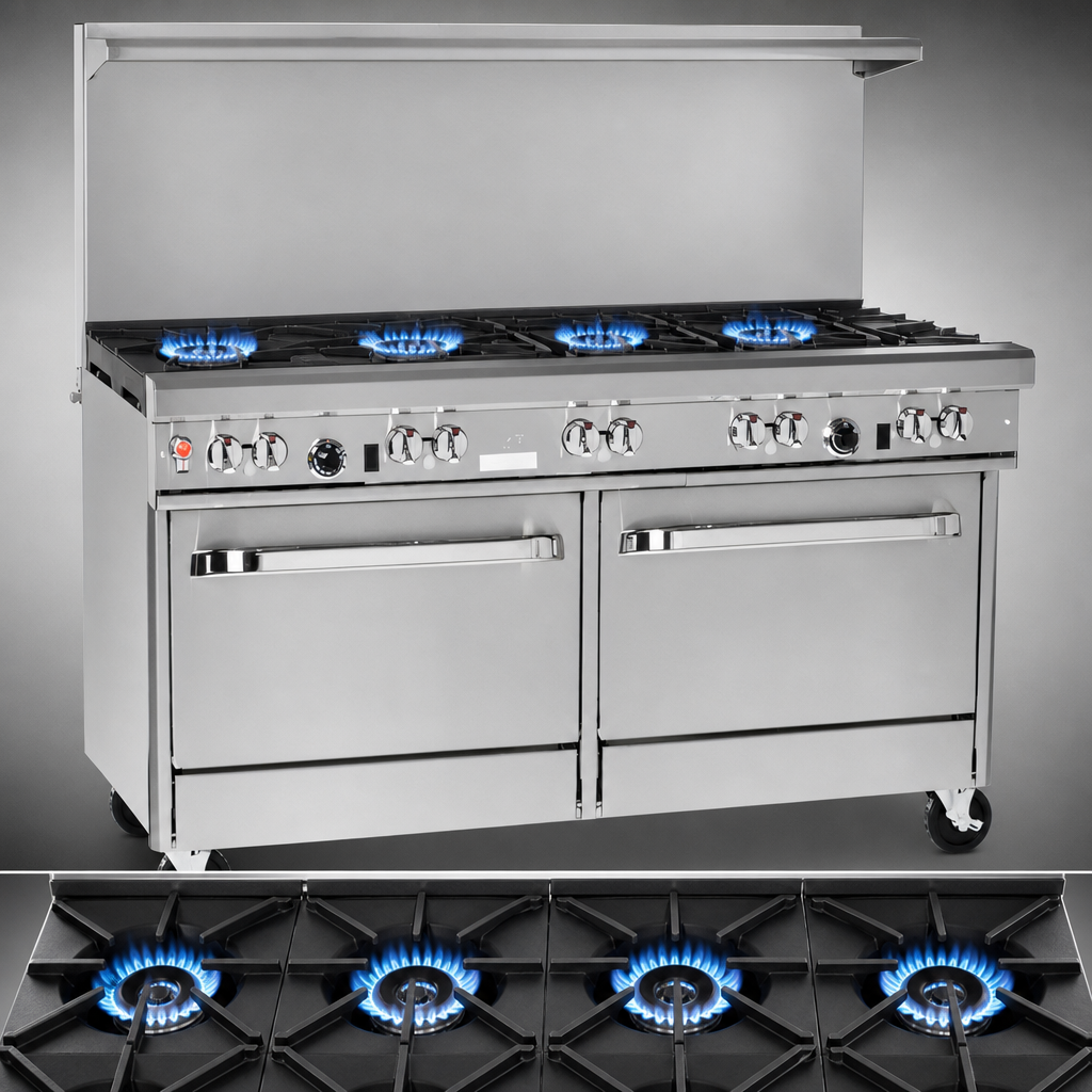 Four Non-Clog Open Burners