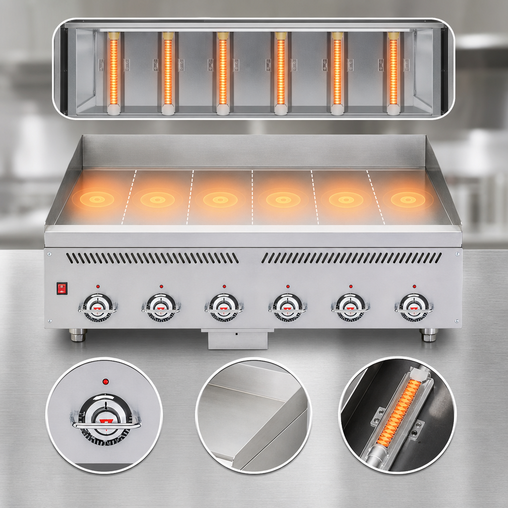 Six-Burner Heating Layout