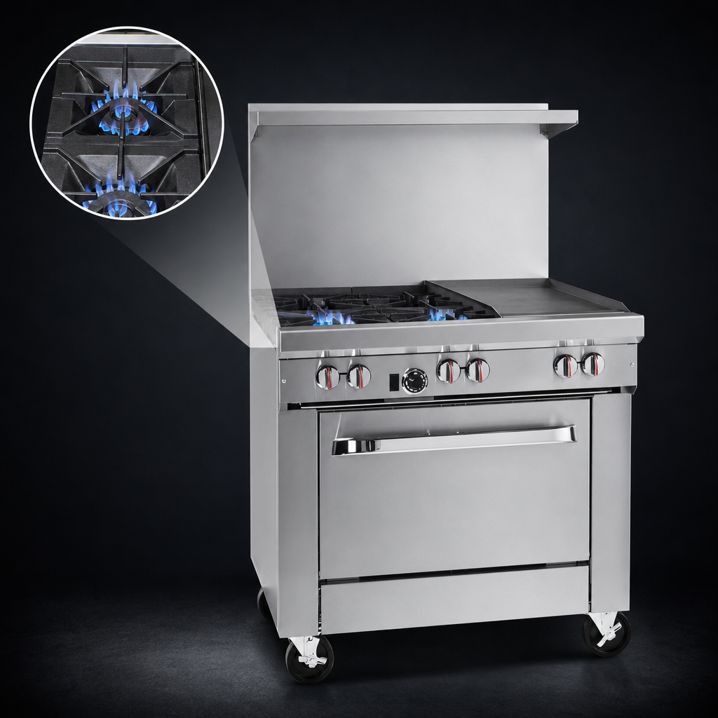 Two High-Output Open Burners
