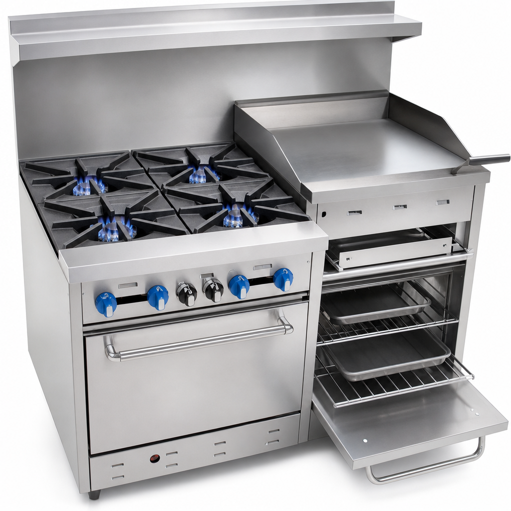 Four Open Star Burners