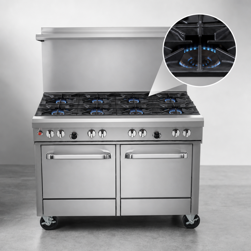 Eight Non-Clog Burners