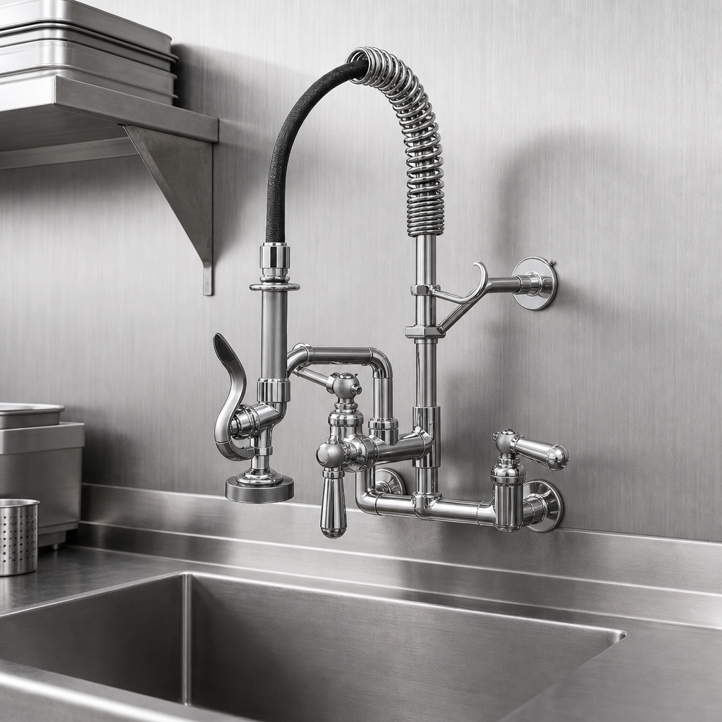 8-Inch Wall Mount Base Faucet