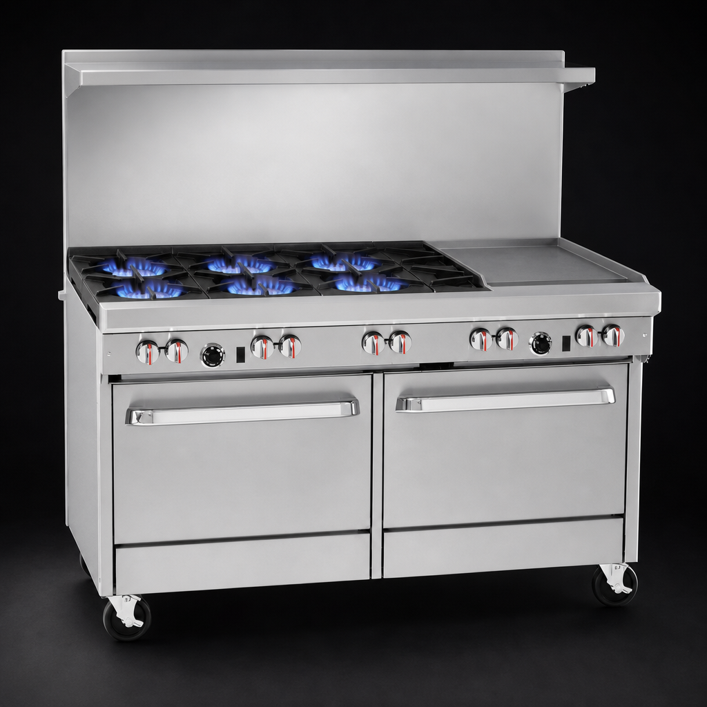 Six Open Burners