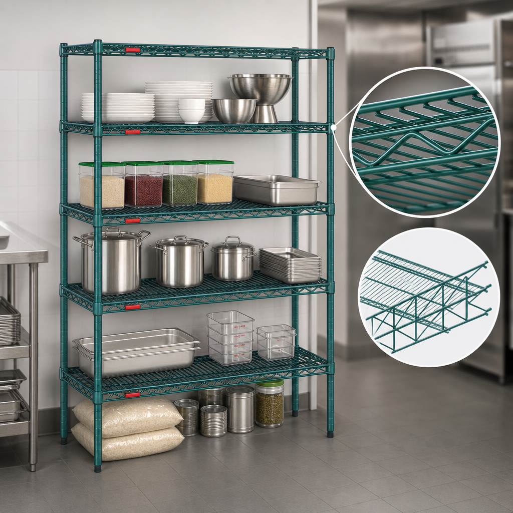 Patented QuadTruss Wire Shelves