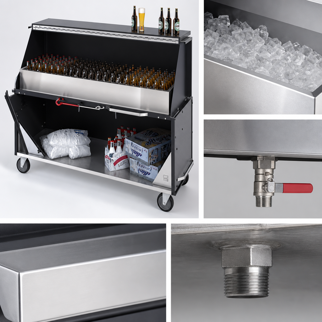 304 Stainless Steel Ice Bin