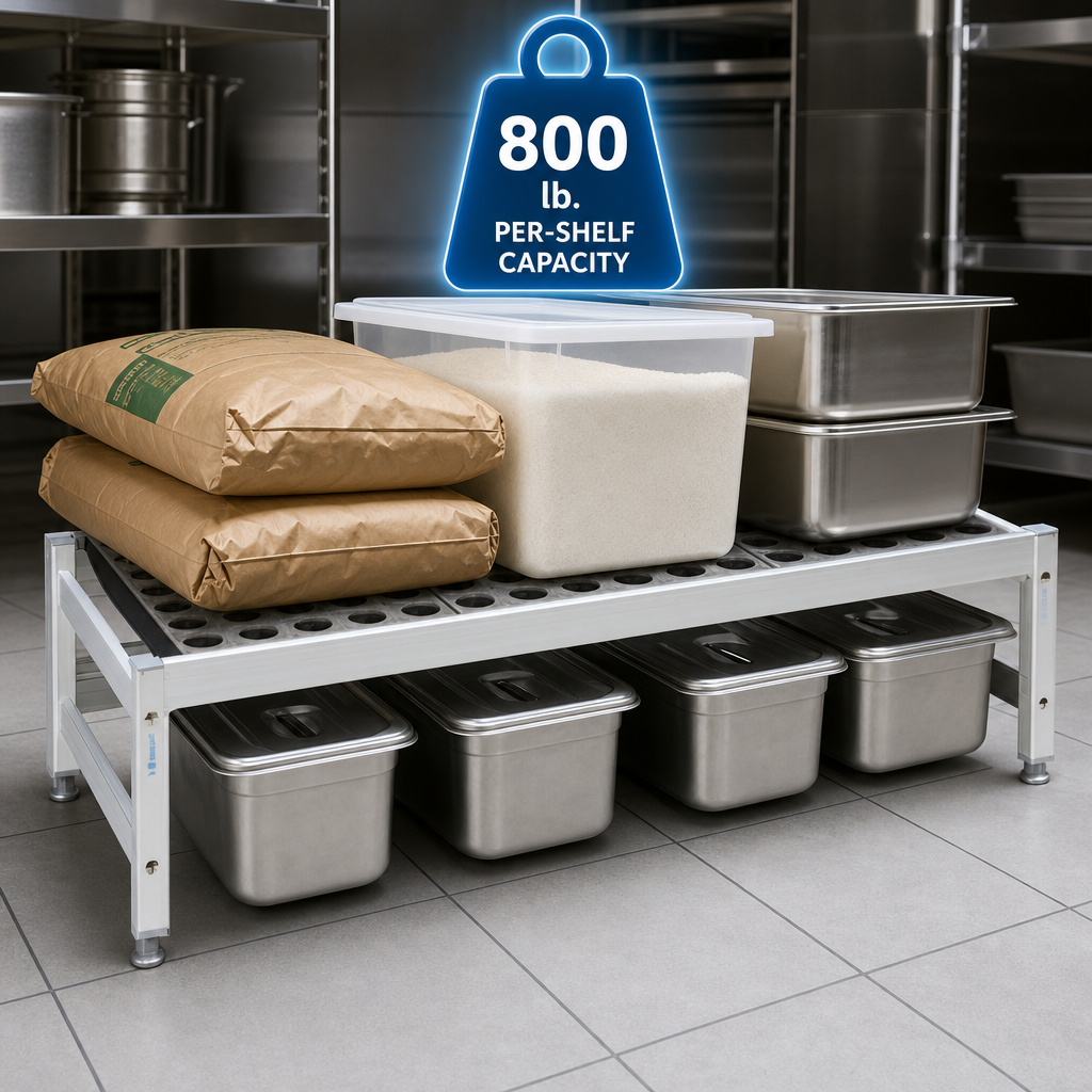 800 lb. Per-Shelf Capacity
