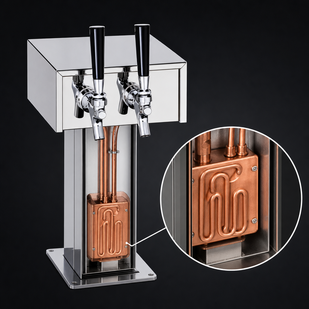 Copper Coolant Lines And Cold Block