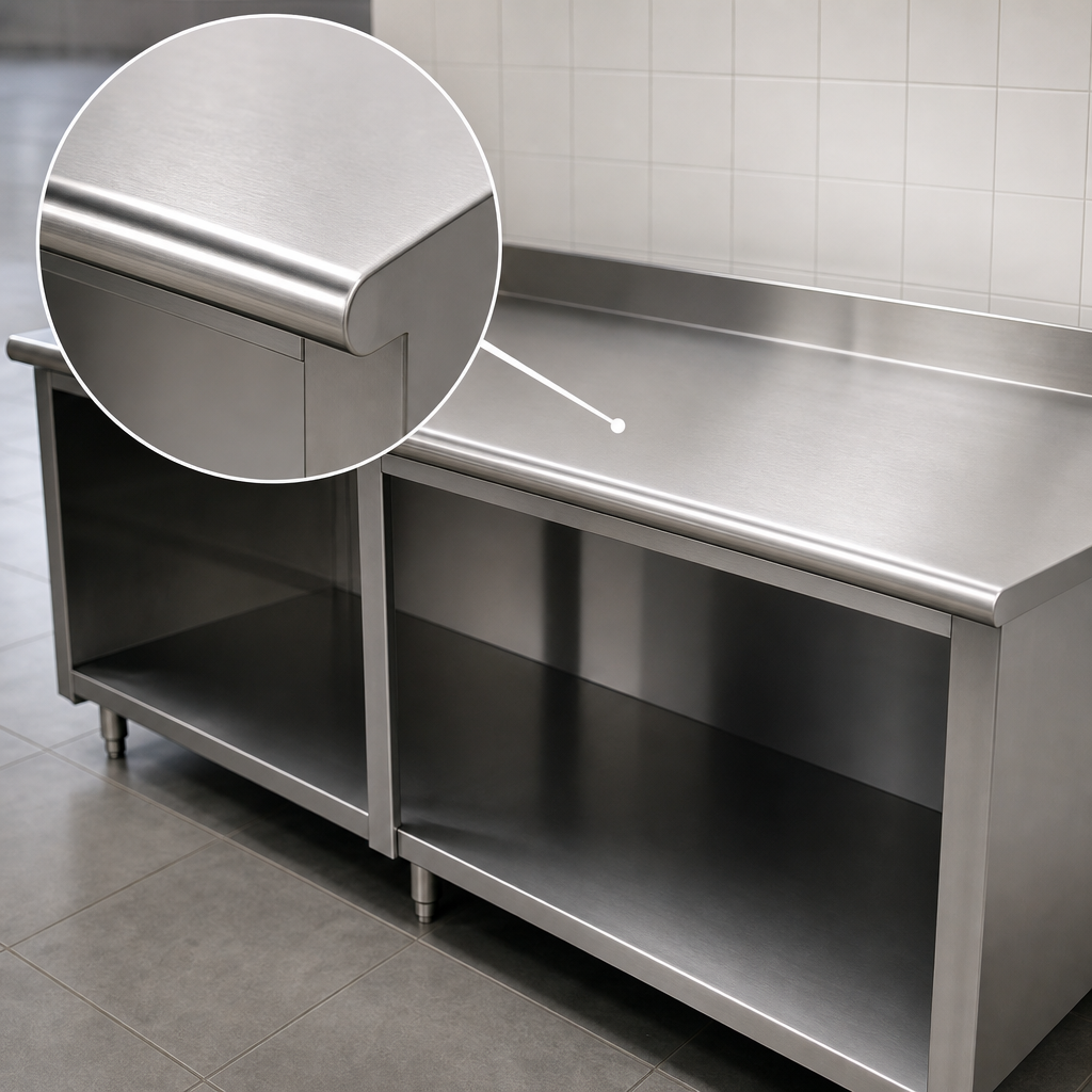 16-Gauge 304 Stainless Steel Top
