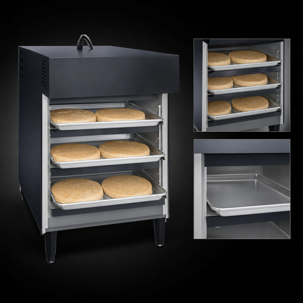 3-Tier Half-Size Sheet Pan Capacity