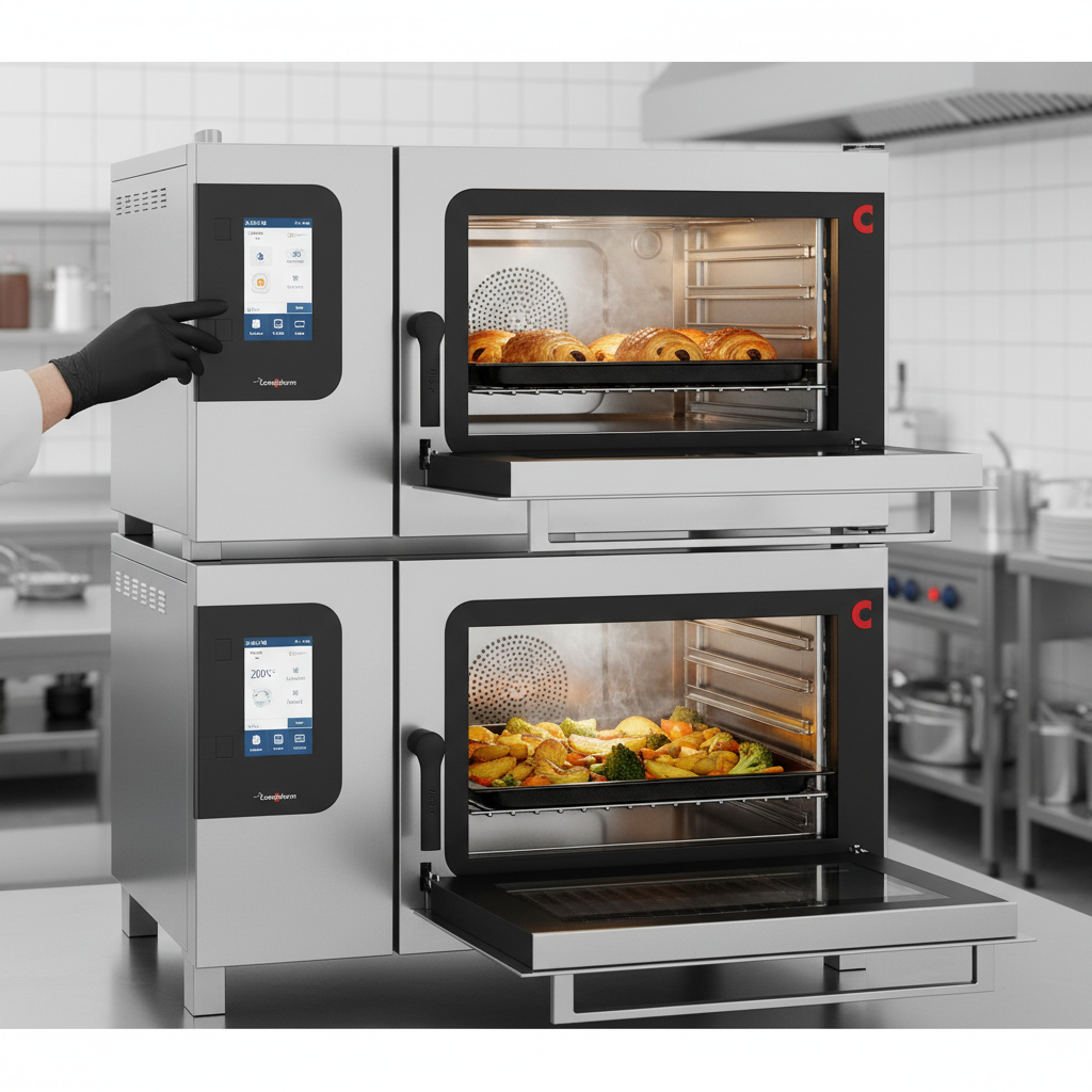 Showcasing versatile precision, the Convotherm K12 Maxx Pro's Advanced Closed System+ delivers perfectly steamed vegetables and crisp pastries with exceptional control.
