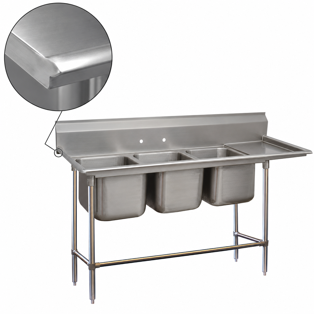 14-Gauge 304 Stainless Steel Top
