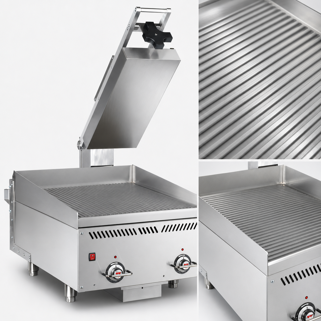 Grooved Steel Cooking Surface