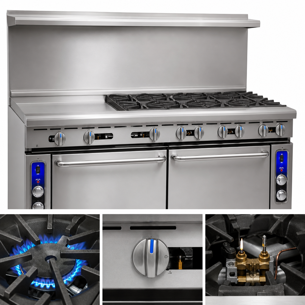 Six Open Burners